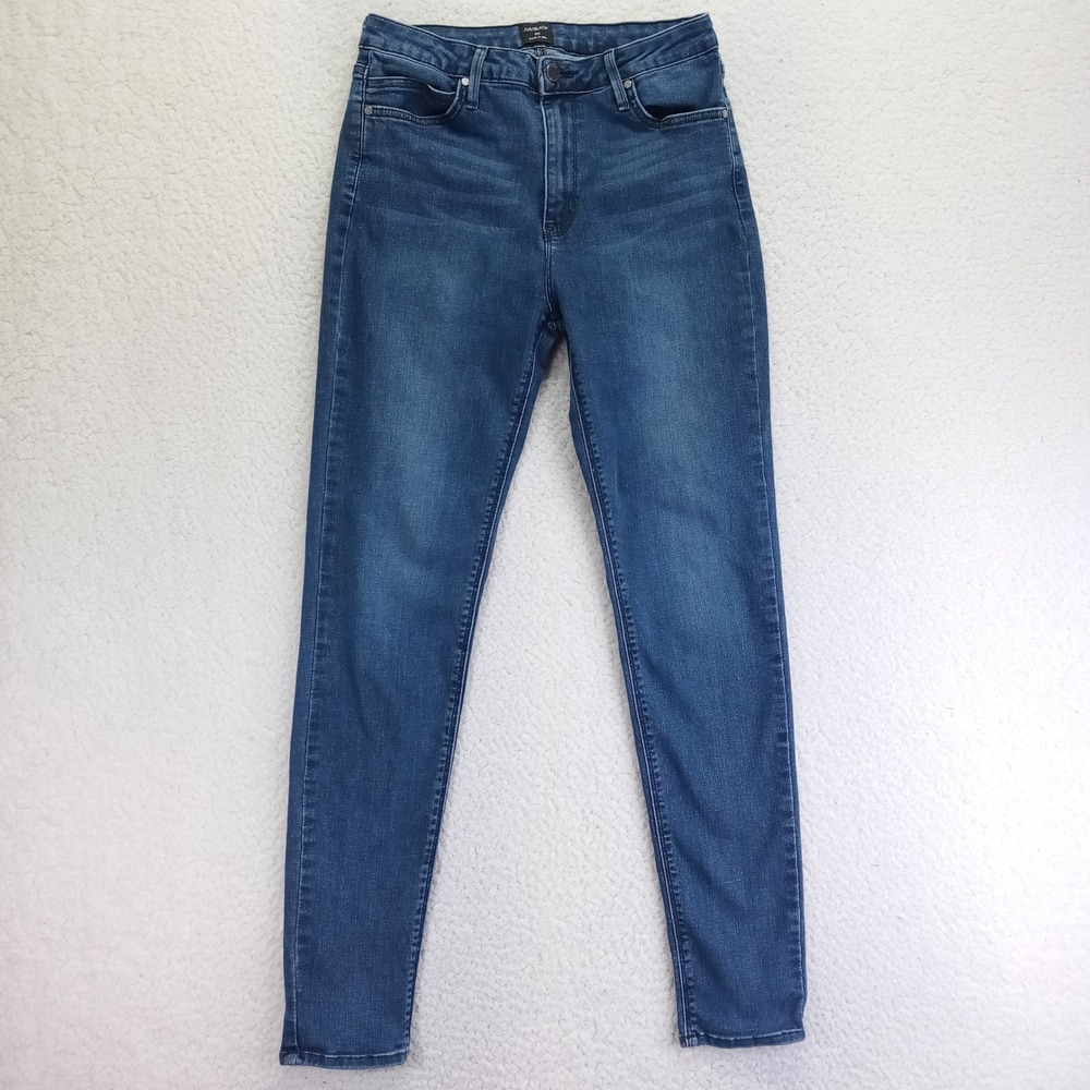 Just Black Women High Rise Skinny Jeans Dark Wash Blue Size 29 Made in USA CD15J